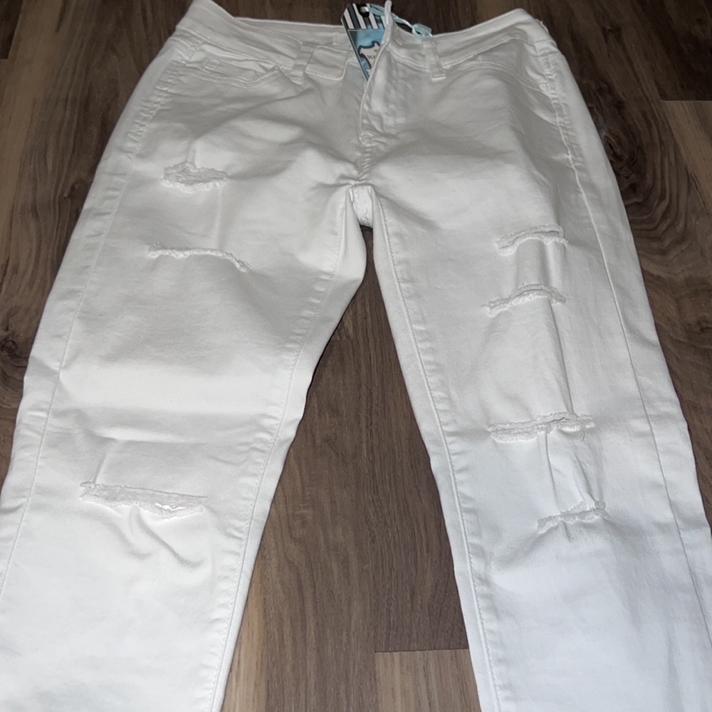 White Ripped Jeans - Picture 3 of 11